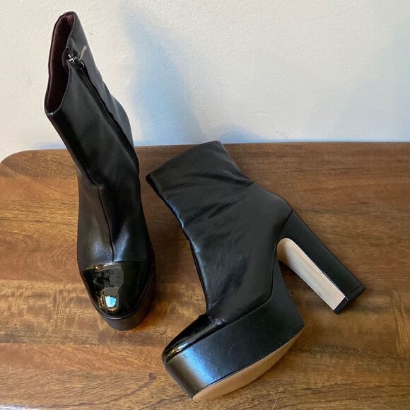 Franco Sarto Valeria Leather Platform Booties - Picture 2 of 16